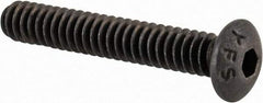 Value Collection - #6-32 UNC Hex Socket Drive, Button Screw - Alloy Steel, Black Oxide Finish, Fully Threaded, 7/8" Length Under Head - Industrial Tool & Supply