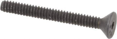 Value Collection - #4-40 UNC Hex Socket Drive, 82° Flat Screw - Alloy Steel, Black Oxide Finish, Fully Threaded, 1" OAL - Industrial Tool & Supply