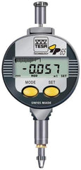 TESA Brown & Sharpe - 0 to 5mm Range, 0.00005 & 0.0005" Graduation, Electronic Drop Indicator - Accurate to 4µ, English & Metric System, LCD Display - Industrial Tool & Supply