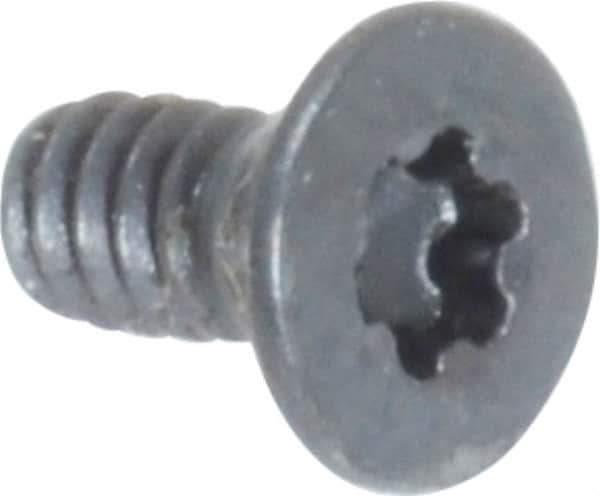 Camcar - #4-40 UNC Torx Plus Drive, 82° Flat Screw - Alloy Steel, Black Oxide Finish, Fully Threaded, 1/4" OAL - Industrial Tool & Supply