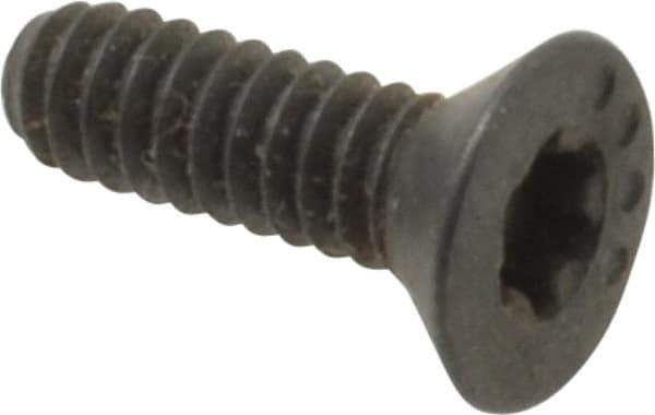 Camcar - #4-40 UNC Torx Plus Drive, 82° Flat Screw - Alloy Steel, Black Oxide Finish, Fully Threaded, 3/8" OAL - Industrial Tool & Supply