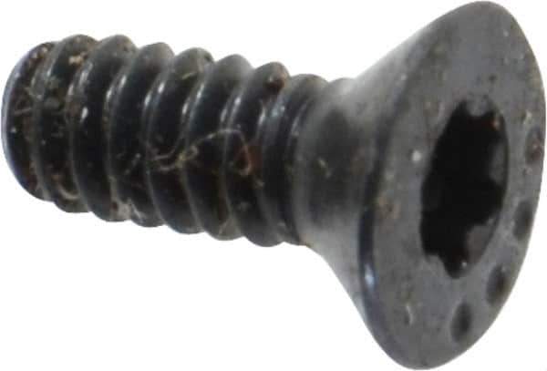 Camcar - #6-32 UNC Torx Plus Drive, 82° Flat Screw - Alloy Steel, Black Oxide Finish, Fully Threaded, 3/8" OAL - Industrial Tool & Supply