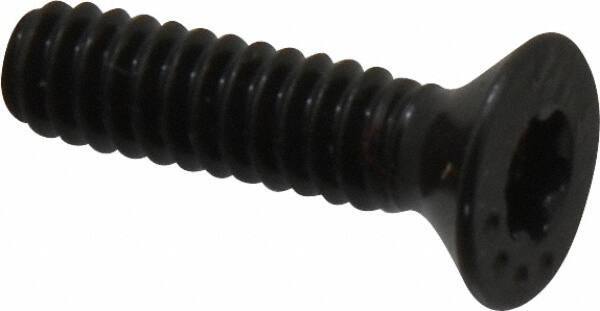 Camcar - #10-24 UNC Torx Plus Drive, 82° Flat Screw - Alloy Steel, Black Oxide Finish, Fully Threaded, 3/4" OAL - Industrial Tool & Supply