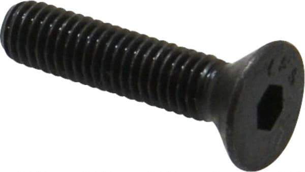 Value Collection - #10-32 UNF Hex Socket Drive, 82° Flat Screw - Alloy Steel, Black Oxide Finish, Fully Threaded, 7/8" OAL - Industrial Tool & Supply