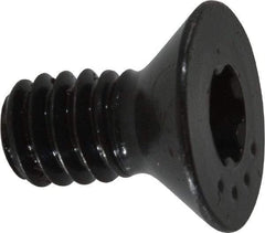 Camcar - 1/4-20 UNC Torx Plus Drive, 82° Flat Screw - Alloy Steel, Black Oxide Finish, Fully Threaded, 1/2" OAL - Industrial Tool & Supply