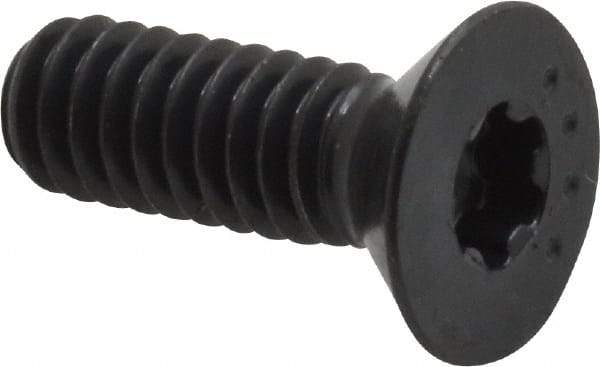Camcar - 1/4-20 UNC Torx Plus Drive, 82° Flat Screw - Alloy Steel, Black Oxide Finish, Fully Threaded, 3/4" OAL - Industrial Tool & Supply