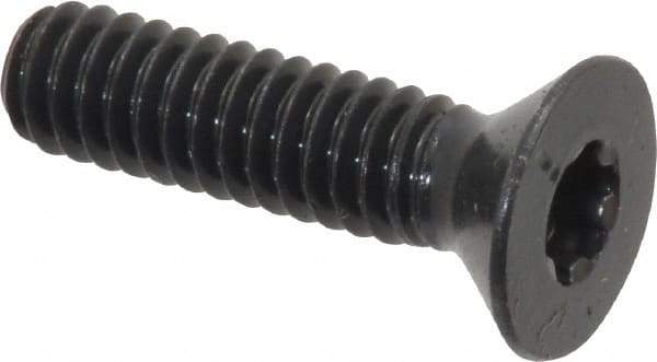 Camcar - 1/4-20 UNC Torx Plus Drive, 82° Flat Screw - Alloy Steel, Black Oxide Finish, Fully Threaded, 1" OAL - Industrial Tool & Supply