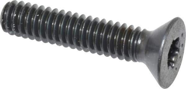 Camcar - 1/4-20 UNC Torx Plus Drive, 82° Flat Screw - Alloy Steel, Black Oxide Finish, Fully Threaded, 1-1/4" OAL - Industrial Tool & Supply