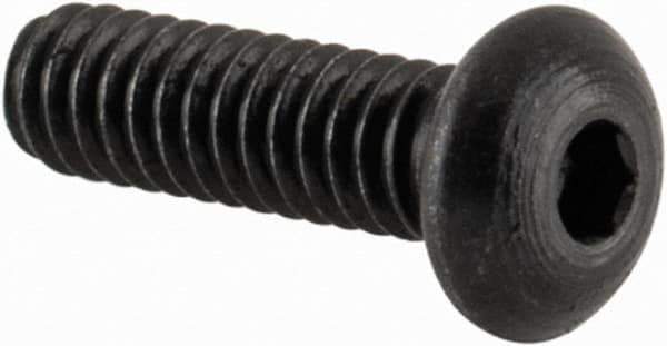 Value Collection - #2-56 UNC Hex Socket Drive, Button Screw - Alloy Steel, Black Oxide Finish, Fully Threaded, 5/16" Length Under Head - Industrial Tool & Supply