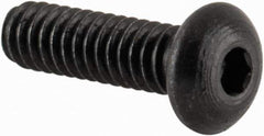 Value Collection - #2-56 UNC Hex Socket Drive, Button Screw - Alloy Steel, Black Oxide Finish, Fully Threaded, 5/16" Length Under Head - Industrial Tool & Supply