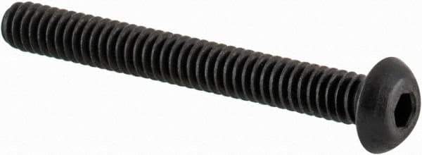 Value Collection - #2-56 UNC Hex Socket Drive, Button Screw - Alloy Steel, Black Oxide Finish, Fully Threaded, 3/4" Length Under Head - Industrial Tool & Supply