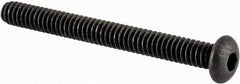 Value Collection - #3-48 UNC Hex Socket Drive, Button Screw - Alloy Steel, Black Oxide Finish, Fully Threaded, 1" Length Under Head - Industrial Tool & Supply