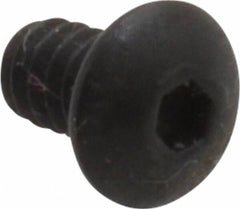 Value Collection - #4-40 UNC Hex Socket Drive, Button Screw - Alloy Steel, Black Oxide Finish, Fully Threaded, 3/16" Length Under Head - Industrial Tool & Supply