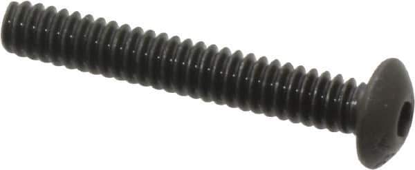 Value Collection - #4-40 UNC Hex Socket Drive, Button Screw - Alloy Steel, Black Oxide Finish, Fully Threaded, 3/4" Length Under Head - Industrial Tool & Supply