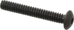 Value Collection - #4-40 UNC Hex Socket Drive, Button Screw - Alloy Steel, Black Oxide Finish, Fully Threaded, 3/4" Length Under Head - Industrial Tool & Supply