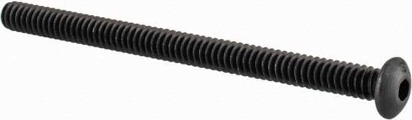 Value Collection - #6-32 UNC Hex Socket Drive, Button Screw - Alloy Steel, Black Oxide Finish, Fully Threaded, 2" Length Under Head - Industrial Tool & Supply
