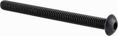Value Collection - #8-32 UNC Hex Socket Drive, Button Screw - Alloy Steel, Black Oxide Finish, Fully Threaded, 2" Length Under Head - Industrial Tool & Supply