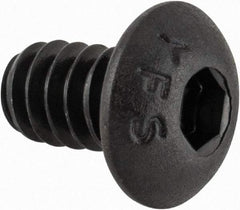 Value Collection - #10-24 UNC Hex Socket Drive, Button Screw - Alloy Steel, Black Oxide Finish, Fully Threaded, 5/16" Length Under Head - Industrial Tool & Supply