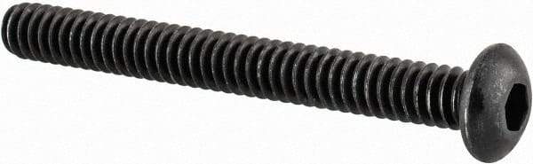 Value Collection - #10-24 UNC Hex Socket Drive, Button Screw - Alloy Steel, Black Oxide Finish, Fully Threaded, 1-3/4" Length Under Head - Industrial Tool & Supply