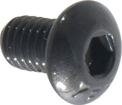 Value Collection - #10-32 UNF Hex Socket Drive, Button Screw - Alloy Steel, Black Oxide Finish, Fully Threaded, 5/16" Length Under Head - Industrial Tool & Supply