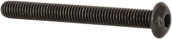 Value Collection - #10-32 UNF Hex Socket Drive, Button Screw - Alloy Steel, Black Oxide Finish, Fully Threaded, 1-3/4" Length Under Head - Industrial Tool & Supply