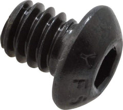 Value Collection - 1/4-20 UNC Hex Socket Drive, Button Screw - Alloy Steel, Black Oxide Finish, Fully Threaded, 5/16" Length Under Head - Industrial Tool & Supply