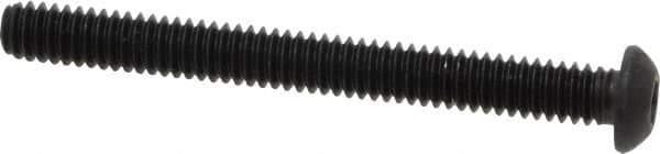 Value Collection - 1/4-20 UNC Hex Socket Drive, Button Screw - Alloy Steel, Black Oxide Finish, Fully Threaded, 2-1/2" Length Under Head - Industrial Tool & Supply