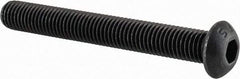 Value Collection - 1/4-28 UNF Hex Socket Drive, Button Screw - Alloy Steel, Black Oxide Finish, Fully Threaded, 2" Length Under Head - Industrial Tool & Supply