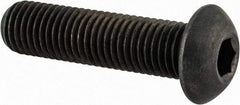 Value Collection - 5/16-24 UNF Hex Socket Drive, Button Screw - Alloy Steel, Black Oxide Finish, Fully Threaded, 1-1/4" Length Under Head - Industrial Tool & Supply