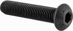 Value Collection - 5/16-24 UNF Hex Socket Drive, Button Screw - Alloy Steel, Black Oxide Finish, Fully Threaded, 1-1/2" Length Under Head - Industrial Tool & Supply