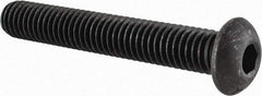 Value Collection - 3/8-16 UNC Hex Socket Drive, Button Screw - Alloy Steel, Black Oxide Finish, Fully Threaded, 2-1/2" Length Under Head - Industrial Tool & Supply