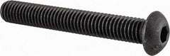 Value Collection - 3/8-16 UNC Hex Socket Drive, Button Screw - Alloy Steel, Black Oxide Finish, Fully Threaded, 2-3/4" Length Under Head - Industrial Tool & Supply