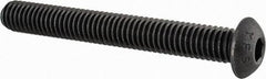 Value Collection - 3/8-16 UNC Hex Socket Drive, Button Screw - Alloy Steel, Black Oxide Finish, Fully Threaded, 3" Length Under Head - Industrial Tool & Supply