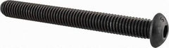 Value Collection - 3/8-16 UNC Hex Socket Drive, Button Screw - Alloy Steel, Black Oxide Finish, Fully Threaded, 3-1/2" Length Under Head - Industrial Tool & Supply