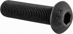 Value Collection - 3/8-24 UNF Hex Socket Drive, Button Screw - Alloy Steel, Black Oxide Finish, Fully Threaded, 1-1/2" Length Under Head - Industrial Tool & Supply