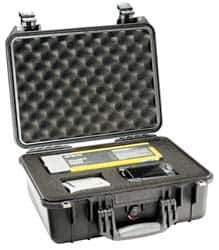 Pelican Products, Inc. - 13" Wide x 13" Deep x 6-53/64" High, Clamshell Hard Case - Black, Plastic - Industrial Tool & Supply