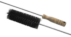 Schaefer Brush - 3" Diam, 6" Bristle Length, Boiler & Furnace Fiber & Hair Brush - Standard Wood Handle, 27" OAL - Industrial Tool & Supply