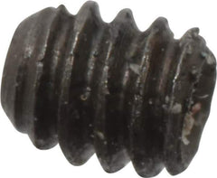 Made in USA - #2-56 UNC, 3/32" Length Under Head, Cup Point Set Screw - Grade 8 Alloy Steel, 0.035" Key - Industrial Tool & Supply