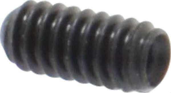 Made in USA - #2-56 UNC, 3/16" Length Under Head, Cup Point Set Screw - Grade 8 Alloy Steel, 0.035" Key - Industrial Tool & Supply