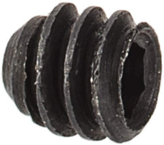 Made in USA - #3-48 UNC, 3/32" Length Under Head, Cup Point Set Screw - Grade 8 Alloy Steel, 0.05" Key - Industrial Tool & Supply