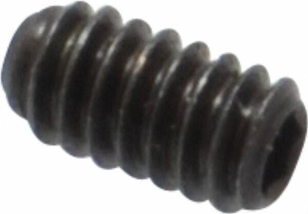 Made in USA - #3-48 UNC, 3/16" Length Under Head, Cup Point Set Screw - Grade 8 Alloy Steel, 0.05" Key - Industrial Tool & Supply