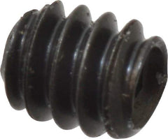 Made in USA - #4-40 UNC, 1/8" Length Under Head, Cup Point Set Screw - Grade 8 Alloy Steel, 0.05" Key - Industrial Tool & Supply