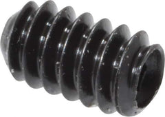 Made in USA - #4-40 UNC, 3/16" Length Under Head, Cup Point Set Screw - Grade 8 Alloy Steel, 0.05" Key - Industrial Tool & Supply