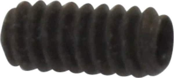 Made in USA - #4-40 UNC, 1/4" Length Under Head, Cup Point Set Screw - Grade 8 Alloy Steel, 0.05" Key - Industrial Tool & Supply