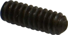 Made in USA - #4-40 UNC, 5/16" Length Under Head, Cup Point Set Screw - Grade 8 Alloy Steel, 0.05" Key - Industrial Tool & Supply