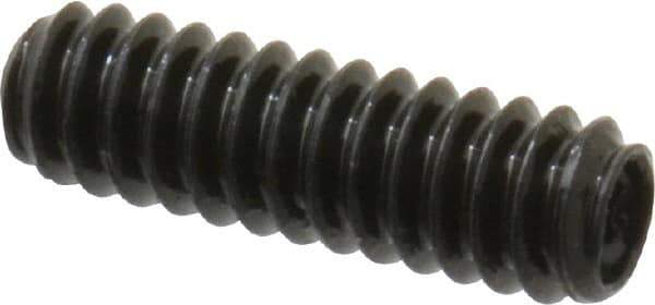 Made in USA - #4-40 UNC, 3/8" Length Under Head, Cup Point Set Screw - Grade 8 Alloy Steel, 0.05" Key - Industrial Tool & Supply