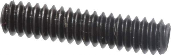 Made in USA - #4-40 UNC, 1/2" Length Under Head, Cup Point Set Screw - Grade 8 Alloy Steel, 0.05" Key - Industrial Tool & Supply