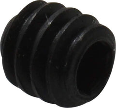 Made in USA - #5-40 UNC, 1/8" Length Under Head, Cup Point Set Screw - Grade 8 Alloy Steel, 1/16" Key - Industrial Tool & Supply