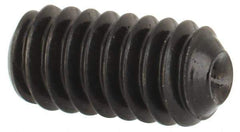 Made in USA - #5-40 UNC, 1/4" Length Under Head, Cup Point Set Screw - Grade 8 Alloy Steel, 1/16" Key - Industrial Tool & Supply
