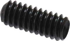 Made in USA - #5-40 UNC, 5/16" Length Under Head, Cup Point Set Screw - Grade 8 Alloy Steel, 1/16" Key - Industrial Tool & Supply